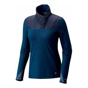 Women's XS Sweatshirt Mountain Hardwear 32 Degree Insulated 1/2 Zip Dark Blue